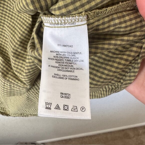 COLUMBIA Button Down Shirt Men's Size Large Green/Brown Check Long Sleeve Cabin - Picture 2 of 8